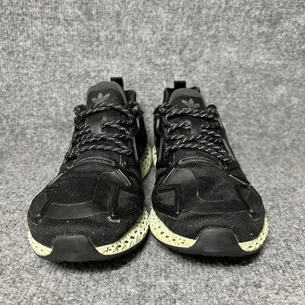Adidas ZX 2K 4D Shoes Mens Size 7 FV9027 Black 3D Printed Runner Sneakers